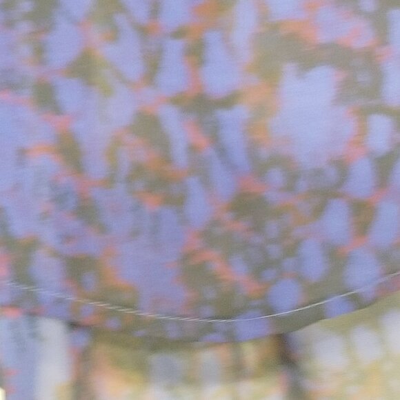 Silence + Noise Blue Red Snake Skin Pattern Scoop Neck Sheer Tank Top Size XS - Picture 6 of 8